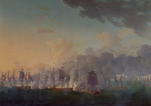 La battaglia di Louisbourg il 21 luglio 1781